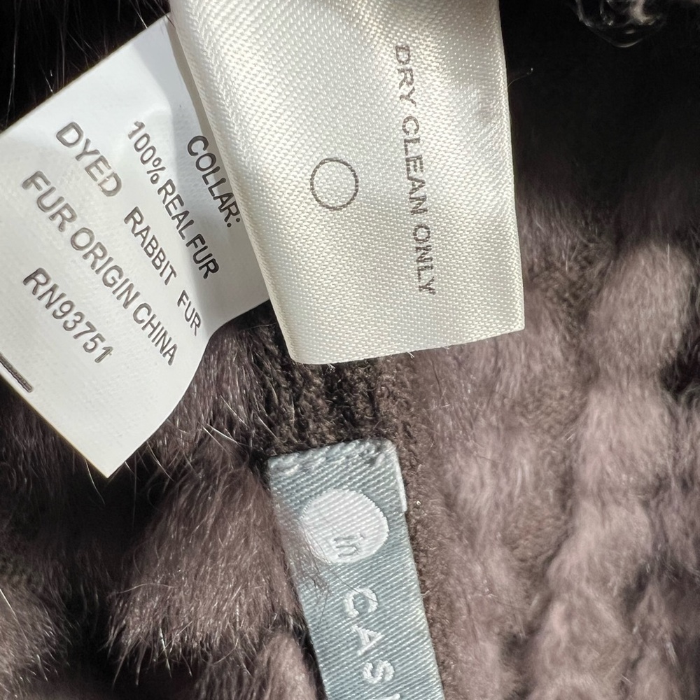 InCashmere Cashmere & Rabbit Fur Knit Shawl/Poncho One Size - Picture 8 of 8